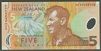 New Zealand, P-185b, 2009 $5 (polymer) Note, GemCU